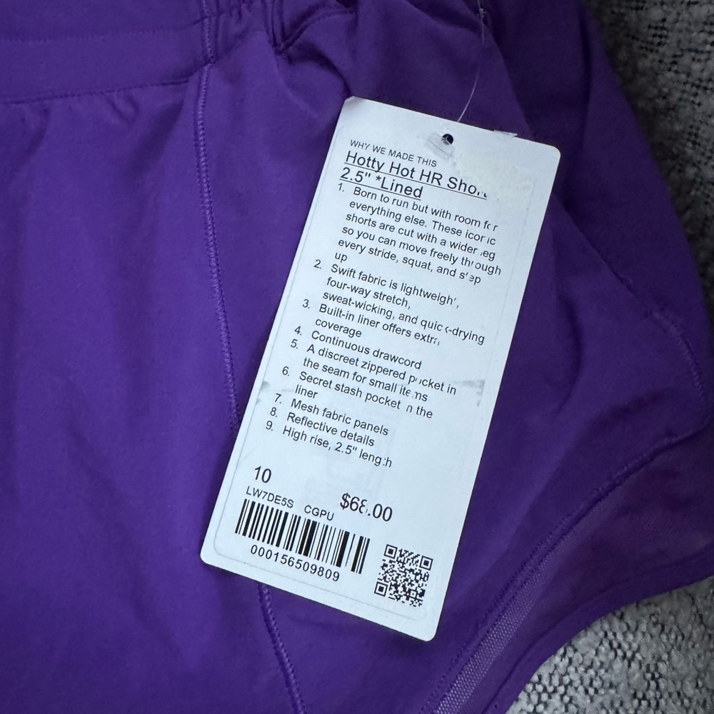 NWT LULULEMON - Hotty Hot HR Lined Short 2.5" - $68 - Size 10 - Picture 2 of 10